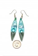 Long Dangle Glass Earrings